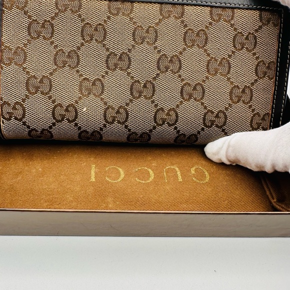 Gucci Beige and Dark Brown Wallet - Picture 2 of 10